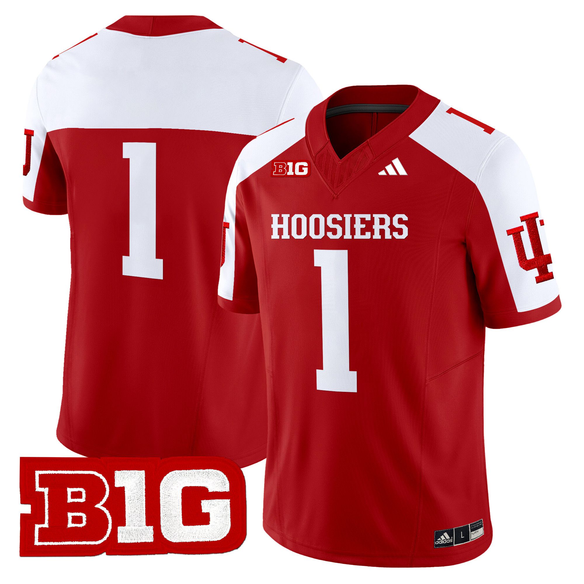 Men Indiana Hoosiers #1 No Name Red 2024 Vapor Limited NCAA Jersey